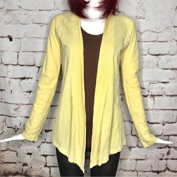 CARILOHA Bamboo Yellow Organic bamboo cotton open hi lo top Size XS - Picture 15 of 15